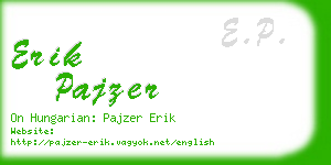 erik pajzer business card